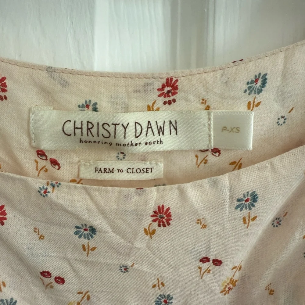 Christy Dawn Bianca Floral Cream Dress SZ P-XS - Picture 3 of 7